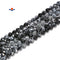 Natural Snowflake Obsidian Star Cut Beads Size 8mm 15.5'' Strand