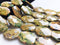 rainforest jasper rhyolite rectangle faceted octagon beads