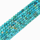 Natural Genuine Blue Turquoise Smooth Round Beads 4mm 6mm 8mm 10mm 15.5" Strand