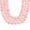 rose quartz flower shape beads