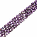 Natural Purple Mica Smooth Round Beads Size 6mm 8mm 10mm 15.5'' Strand
