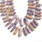 chinese charoite graduated top drill faceted points beads