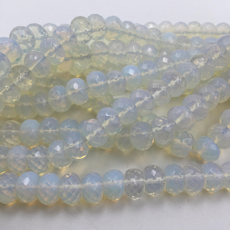 opalite faceted rondelle