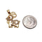 baby goat charm gold plated copper with micro pave clear zircon 