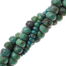 green turquoise faceted rondelle beads