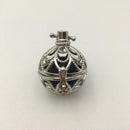 Silver Metal Oil Diffuser Pendant Round Shape Size 25mm Sold Per Piece