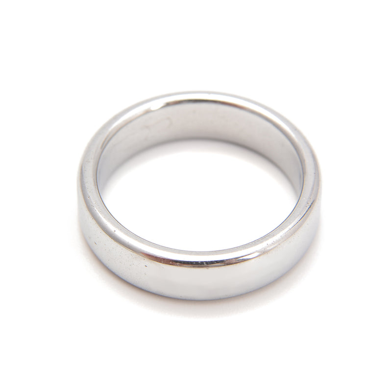 Silver Hematite Band Ring Basic Ring for Men and Women Flat Ring Sold 1 Piece