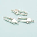 925 Sterling Silver Straight Clasp Size 6x19mm 3 pcs per Bag