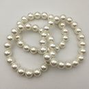 white coated shell pearl bracelet 