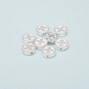 925 Sterling Silver Cross Coin Beads Size 2.5x8mm 3pcs per Bag