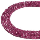 Natural Genuine Ruby Faceted Cube Beads Size 2.5mm 15.5'' Strand