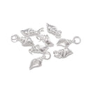 925 Sterling Silver Conch Shell Charm Pendant Size 6x15mm 3pcs per Bag