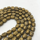 gold copper silver gray hematite matte buddha head beads 
