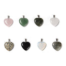 01 Natural Gemstone Heart Shape Charm Pendant Size 20mm 6PCS Per Bag Sold by Bag