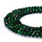 green Tiger's eye faceted star cut beads