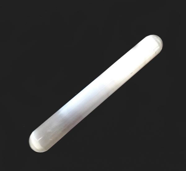 Natural Selenite Crystal Wand Palm Stone 5.5" x .8" Inches Sold Per Piece