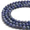 2.0mm Large Hole Natural Blue Spot Jasper Smooth Round Beads 8mm 10mm 15.5'' Strand