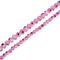 Pink Evil Eye Glass Smooth Round Beads Size 6mm 8mm 10mm 15.5'' Strand