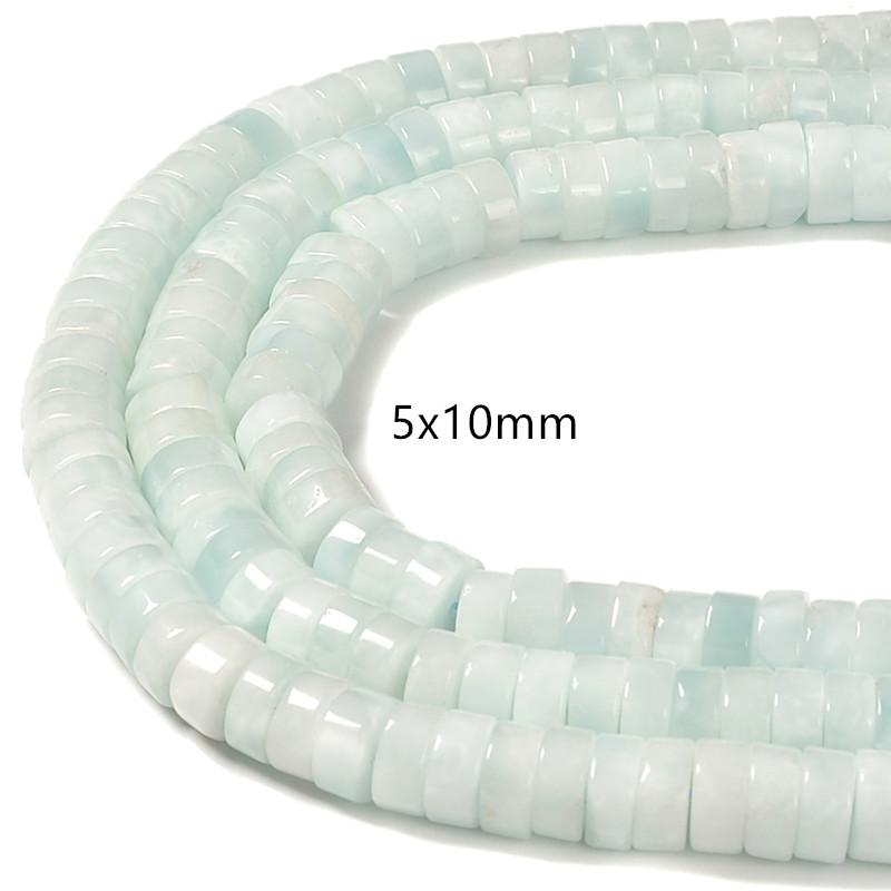 Light Blue Chatoyant Celestite Heishi Rondelle Discs Beads 4x6mm 4x8mm 5x10mm 15.5''Strand