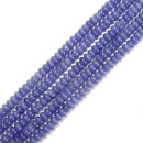 Tanzanite Color Dyed Jade Smooth Rondelle Beads Size 5x8mm 15.5'' Strand