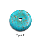large blue turquoise donut pendant 