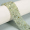 Natural Prehnite With Black Inclusion Faceted Round Beads Size 6mm 15.5'' Strand