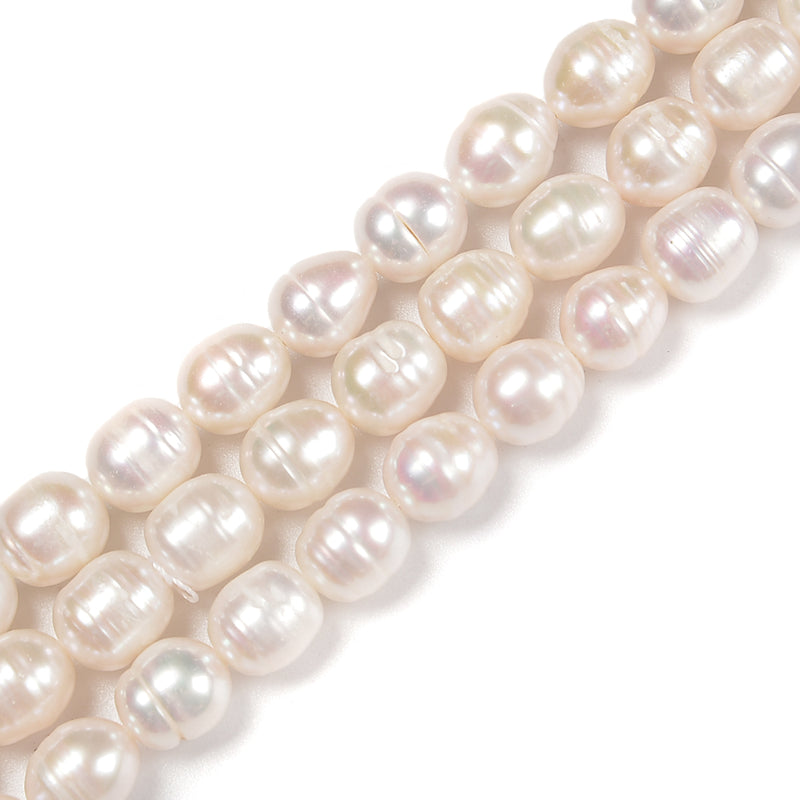 Fresh Water Pearl Rice Shape Beads Size 7x9mm 9x11mm 15.5'' Strand