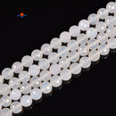 Natural Translucent White Agate Faceted Round Beads Size 8mm 10mm 15.5'' Strand