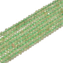 Green Apatite Faceted Rondelle Beads Size 2x3mm 15.5'' Strand