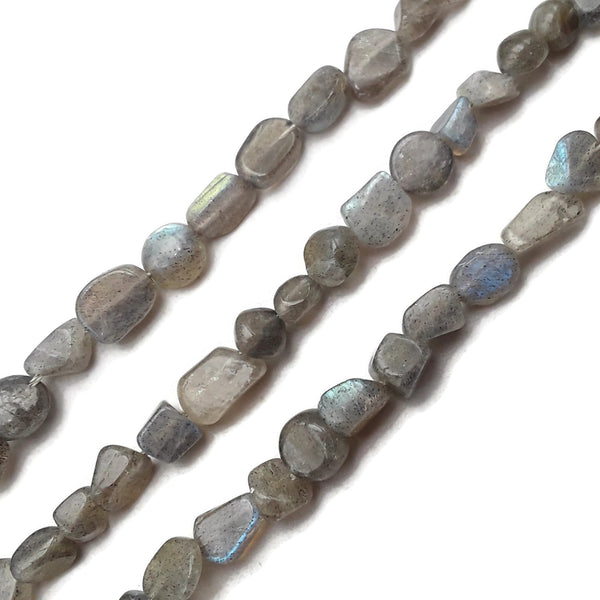 Labradorite Irregular Pebble Nugget Beads Approx 6-8mm 15.5" Strand