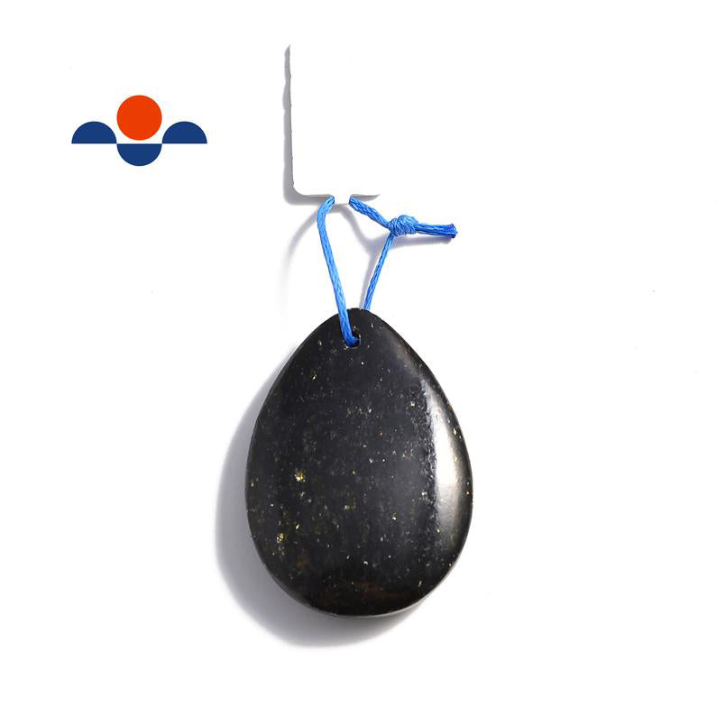 black arfvedsonite pendant teardrop or irregular shape 