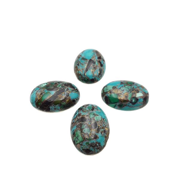 Blue Bronzite Turquoise Oval Cabochon Size 22x30mm Sold Per Piece
