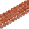 Natural Sunstone Faceted Round Beads Size 7mm 15.5'' Strand
