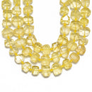 lemon quartz faceted nugget chunk beads 