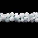 Light Blue Chatoyant Celestite Smooth Round Beads 6mm 8mm 10mm 12mm 15.5" Strand