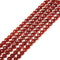 Carnelian Faceted Coin Beads Size 8mm 15.5'' Strand