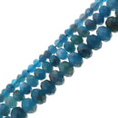 natural blue apatite faceted rondelle beads 