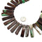 Chrysoprase Graduated Slice Sticks Points Beads Approx 25-40mm 15.5" Strand