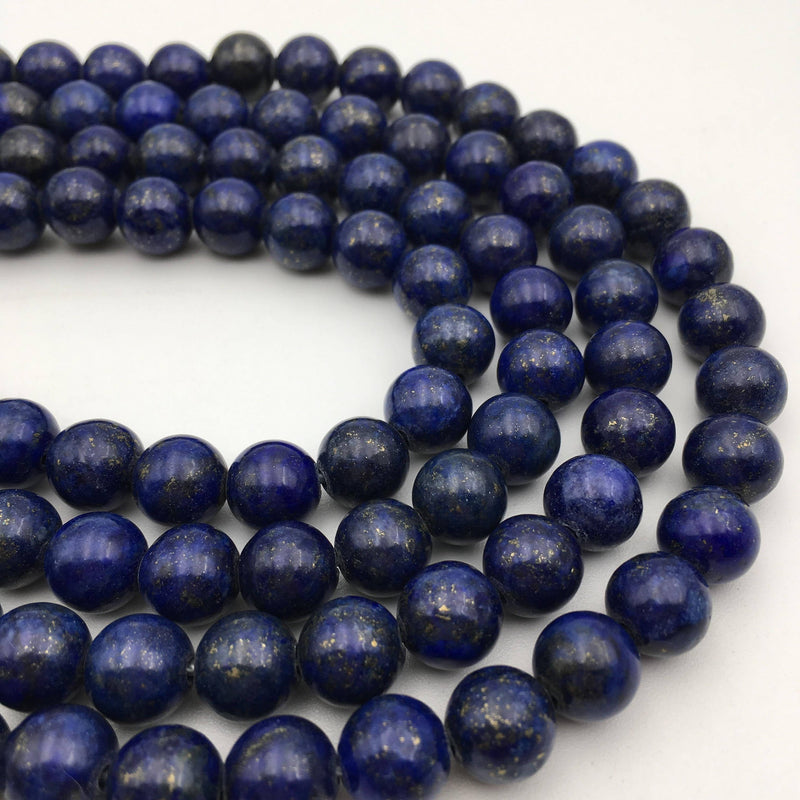 large hole lapis lazuli smooth round beads