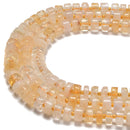 Natural Citrine Rondelle Wheel Disc Beads Size 5x10mm 6x11mm 7x12mm 15.5''Strand