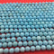 blue turquoise matte round beads