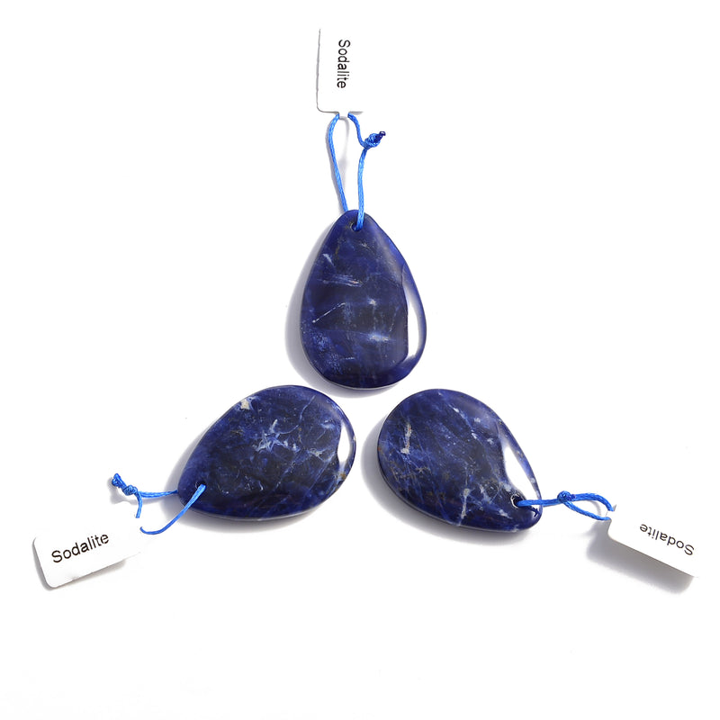 blue sodalite pendant teardrop or irregular shape 