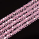 Pink Cubic Zirconia Faceted Rondelle Beads Size 2x3mm 15.5'' Strand