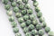 green spot jasper matte round beads