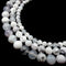 Dendritic Snow White Opal Smooth Round Beads 6mm 8mm 10mm 15.5" Strand