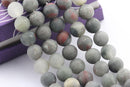 large hole african bloodstone matte round beads