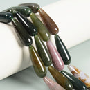 Natural Indian Agate Smooth Full Teardrop Beads Size 10x30mm 15.5'' Strand