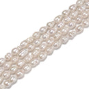 Fresh Water Akoya Pearl Baroque Beads Size 5x8mm 15'' Strand