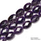 Light / Dark Natural Amethyst Faceted Oval Beads Size 12x16mm 15.5'' Strand