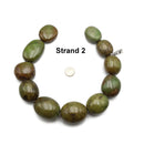 Natural Green Brown Turquoise Polished Oval Beads Approx 30x40mm 15.5" Strand